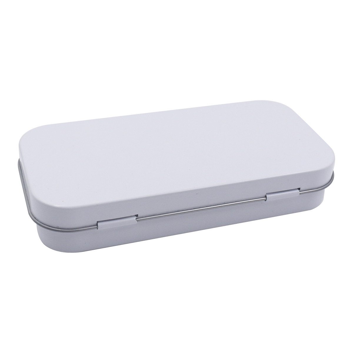 Square clamshell tin box